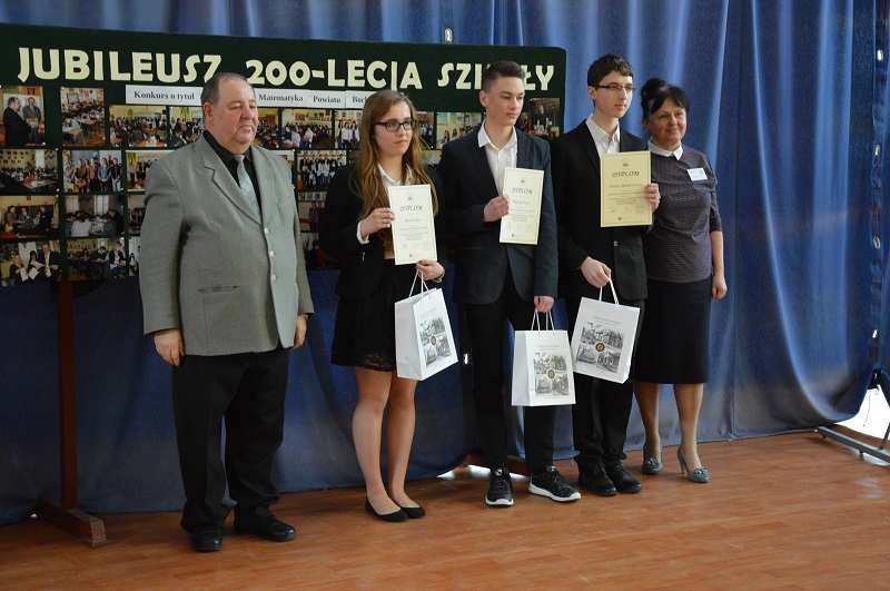 Finał XV Konkursu o tytuł Najlepszego Matematyka Powiatu Bocheńskiego rozstrzygnięty. W Dniu Nauk Ścisłych 14. 03.2017 podsumowanie konkursu i wręczenie nagród. 1