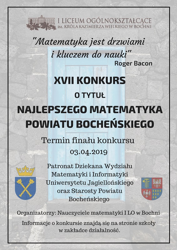 XVII Konkurs o tytuł Najlepszego Matematyka4