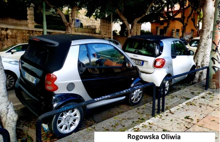 Dwa takie same samochody zaparkowane obok siebie