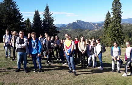 Grupowe zdjęcie na łące 