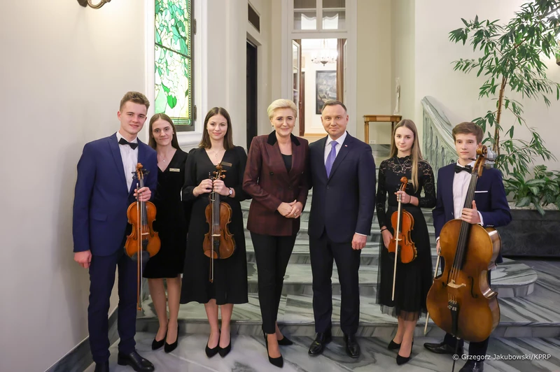 Kwartet smyczkowy z parą prezydencką