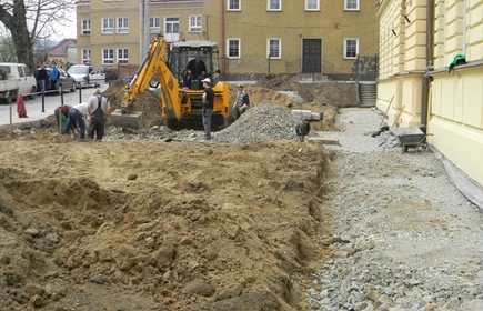 Zieleńce przed naszą szkołą 1