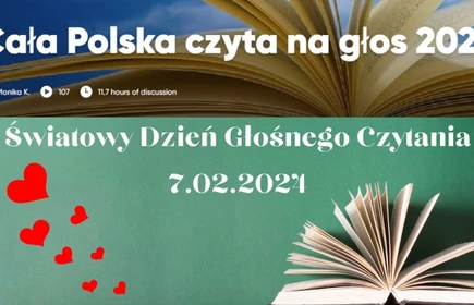 plakat informujący o akcji Cała polska czyta na głos