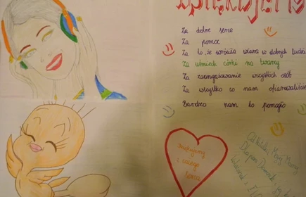 Podziękowanie uczestnikom akcji charytatywnej 1