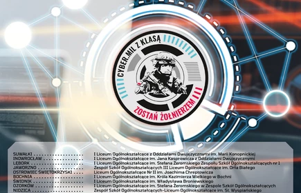 Plakat reklamujący kierunek - cyberbezpieczeństwo