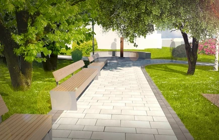 Wizualizacja placu przy 1 LO 4