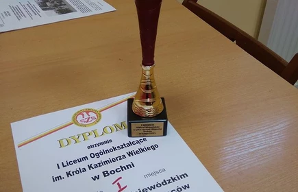 Zdjęcie pucharu oraz dyplomu