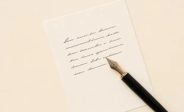 list z piórem