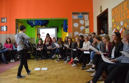 Wizyta uczni&oacute;w z zaprzyjaźnionego gimnazjum w Ibbenb&uuml;ren  w ramach polsko-niemieckiej wymiany młodzieży.12