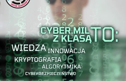 Plakat reklamujący kierunek - cyberbezpieczeństwo