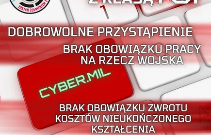Plakat reklamujący kierunek - cyberbezpieczeństwo