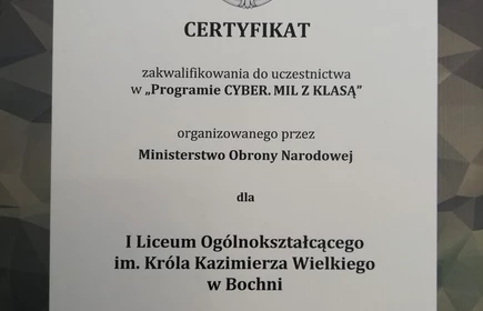 Zdjęcie certyfikatu 