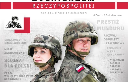 plakat z żołnierzami