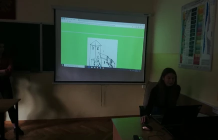 Na zdjęciu uczniowie w trakcie wykładu